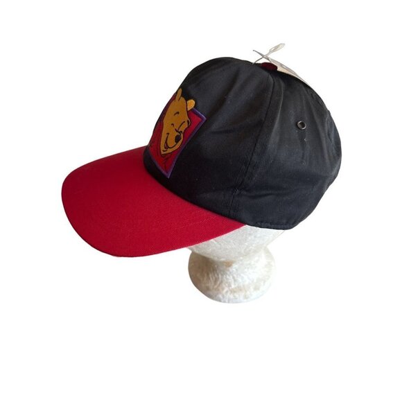 NWT Disney Black Red Pooh Hat Cap Stretch Fit One Size - Picture 2 of 7